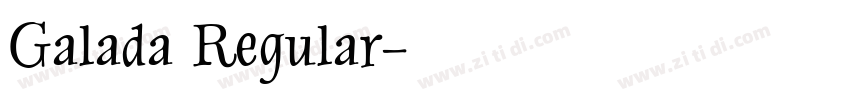 Galada Regular字体转换